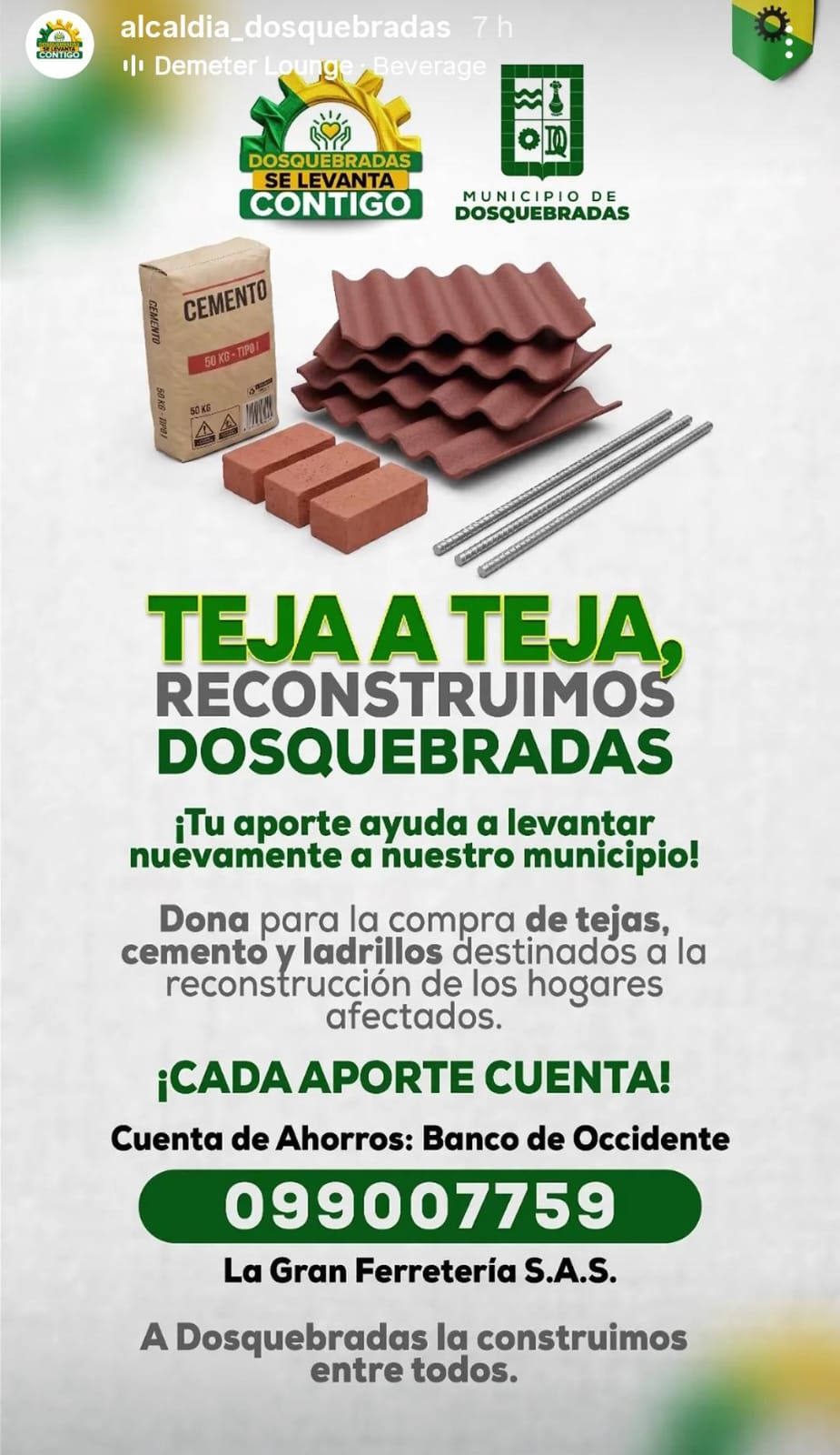 Dona para las tejas en dosquebradas!